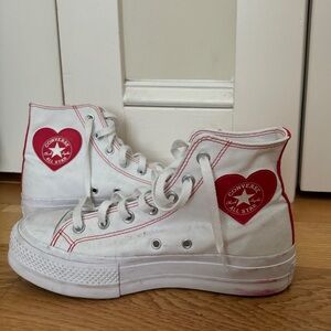 limited edition 2022 valentine’s day platform hightop converse